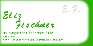 eliz fischner business card